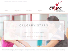 Tablet Screenshot of calgarystarsgym.com